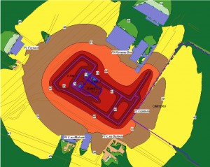 Studio acustico - Mappa H1,5 cantiere senza barriera